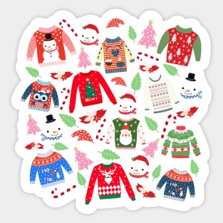 Christmas Sweaters_Green Background Sticker